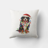 メリークリスマス バーニーズマウンテンドッグ サンタ帽 クッション (裏面)