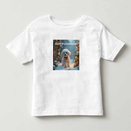 メリークリスマス・パピー トドラーTシャツ (正面)