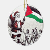 メリークリスマス、パレスチナ：統一オルナムを起こすだけ セラミックオーナメント (左)