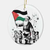 メリークリスマス、パレスチナ：統一オルナムを起こすだけ セラミックオーナメント (左)