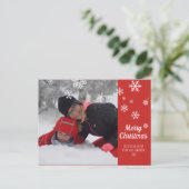 メリークリスマス パーソナライズド フォト クリスマス シーズンポストカード (スタンド正面)
