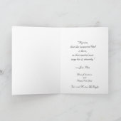 メリークリスマス パープル 折りたたみ ホリデー カード (内部)