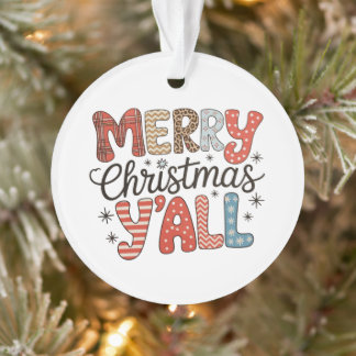 メリークリスマス ヒョウ柄 バッファロー プリント柄 クリスマス オーナメント