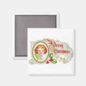 メリークリスマス ビンテージ マグネット (正面/裏面)