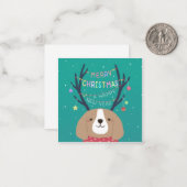 メリークリスマス: ビーグルイラストアート ノートカード (正面/裏面インサイチュ)
