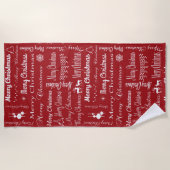 メリークリスマス ビーチタオル (正面)