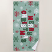 メリークリスマス ビーチタオル (正面)