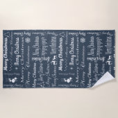 メリークリスマス ビーチタオル (正面)