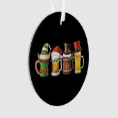 メリークリスマス ビール 飲む サンタ ビール好き オーナメント (正面)