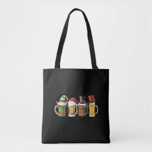 メリークリスマス ビール 飲む サンタ ビール好き トートバッグ