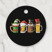 メリークリスマス ビール 飲む サンタ ビール好き フェイバータグ (正面)