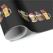 メリークリスマス ビール 飲む サンタ ビール好き ラッピングペーパー (ロールコーナー)