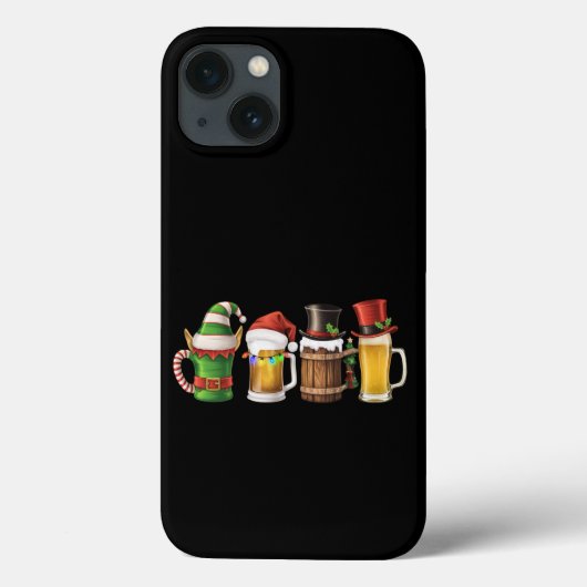 メリークリスマス ビール 飲む サンタ ビール好き Case-Mate iPhoneケース (裏面)