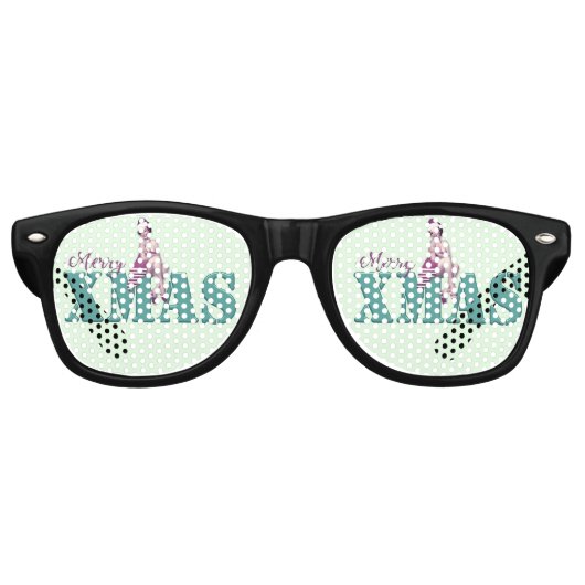 メリークリスマス!ピンアップクライストマスパーティーシェード レトロサングラス (正面)