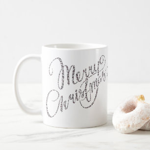 メリークリスマス-ピンクのヒョウのプリントのマグ コーヒーマグカップ