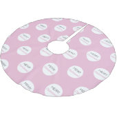 メリークリスマス! |ピンクモダンタイポグラフィ ブラッシュドポリエステルツリースカート (アングル)