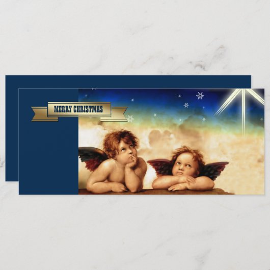 メリークリスマス.ファインアートクリスマス シーズンカード (正面/裏面)