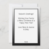 メリークリスマス |ファミリパーソナライズされた写真 シーズンカード (裏面)