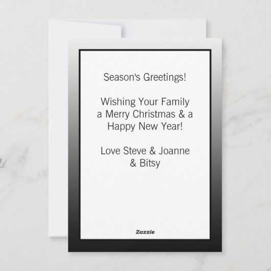 メリークリスマス |ファミリパーソナライズされた写真 シーズンカード (裏面)