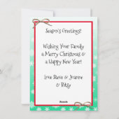 メリークリスマス |ファミリパーソナライズされた写真 シーズンカード (裏面)