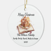 「メリークリスマス」ファミリーオーナメント セラミックオーナメント (左)