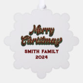 メリークリスマス – ファミリーマッチング オーナメントカード (裏面)