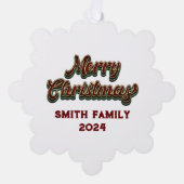 メリークリスマス – ファミリーマッチング オーナメントカード (正面)