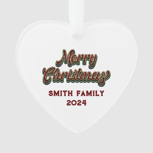 メリークリスマス – ファミリーマッチング オーナメント (正面)
