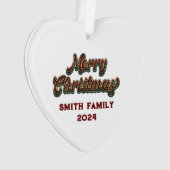 メリークリスマス – ファミリーマッチング オーナメント (正面)