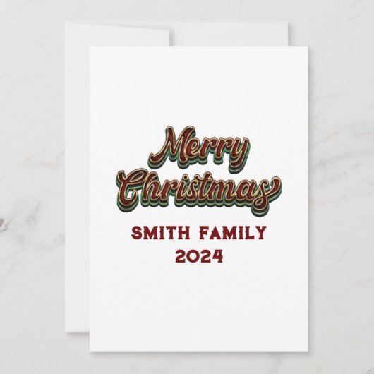 メリークリスマス – ファミリーマッチング シーズンカード (正面)