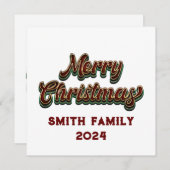 メリークリスマス – ファミリーマッチング シーズンカード (正面/裏面)