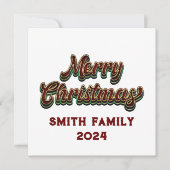 メリークリスマス – ファミリーマッチング シーズンカード (正面)