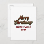 メリークリスマス – ファミリーマッチング シーズンポストカード (正面/裏面)