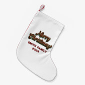 メリークリスマス – ファミリーマッチング スモールクリスマスストッキング (正面 (吊り時))