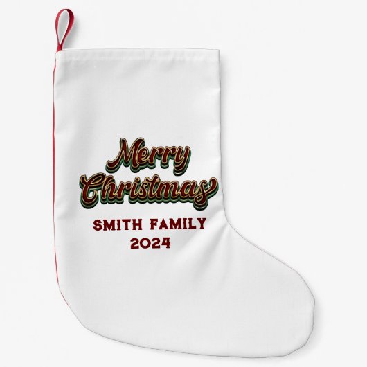 メリークリスマス – ファミリーマッチング スモールクリスマスストッキング (正面)