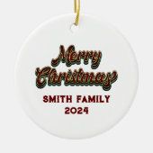 メリークリスマス – ファミリーマッチング セラミックオーナメント (正面)