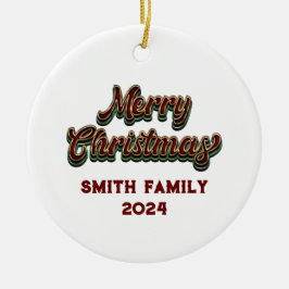 メリークリスマス – ファミリーマッチング セラミックオーナメント