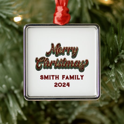 メリークリスマス – ファミリーマッチング メタルオーナメント (ツリー)