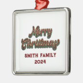 メリークリスマス – ファミリーマッチング メタルオーナメント (左)