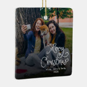 メリークリスマス ファミリー ペット フォト オーナメント (右)