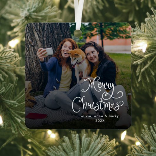 メリークリスマス ファミリー ペット フォト オーナメント (インサイチュ)