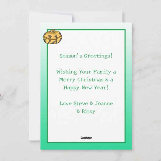 メリークリスマス |ファミリ写真 パーソナライズされた シーズンカード (裏面)