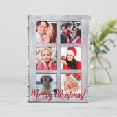 メリークリスマス、ファームハウス窓、写真6枚 シーズンカード (スタンド正面)