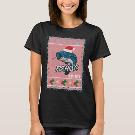 メリークリスマス フィッシング Tシャツ (正面)