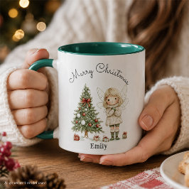メリークリスマス フェアリー ツリー オーダーメイドギフト マグカップ