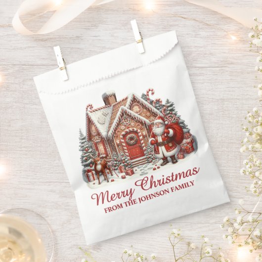 メリークリスマス フェイバーバッグ (クリップ留めされた状態)