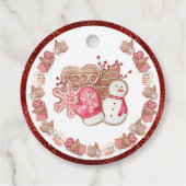 メリークリスマス，フェスティバルホリデークッキー，休日 フェイバータグ (裏面)