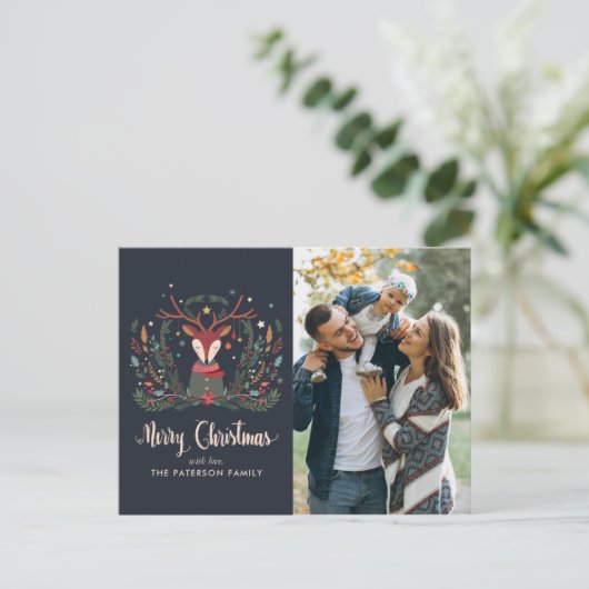 「メリークリスマス」フェスティバルホリデーディアクリスマス シーズンポストカード (スタンド正面)