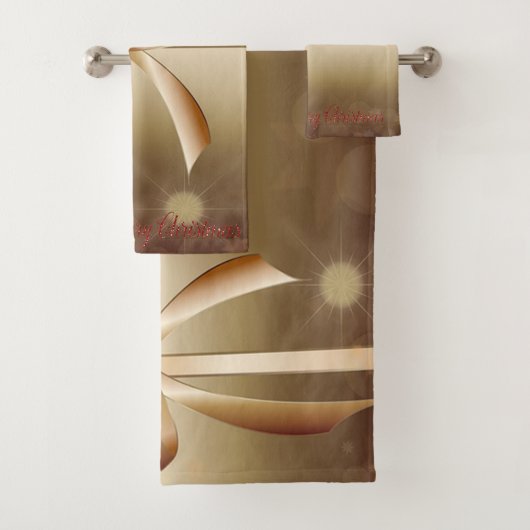 メリークリスマス、フェスティバルボウ バスタオルセット (インサイチュ)