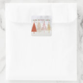 メリークリスマス、フェスティバル休日デザイン、 スクエアシール (バッグ)